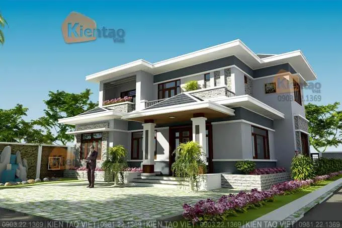 Biệt thự 2 tầng mái thái tại Hà Nội