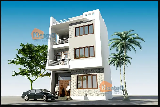 Mẫu thiết kế nhà ống 3 tầng mặt tiền 8m tại thái nguyên