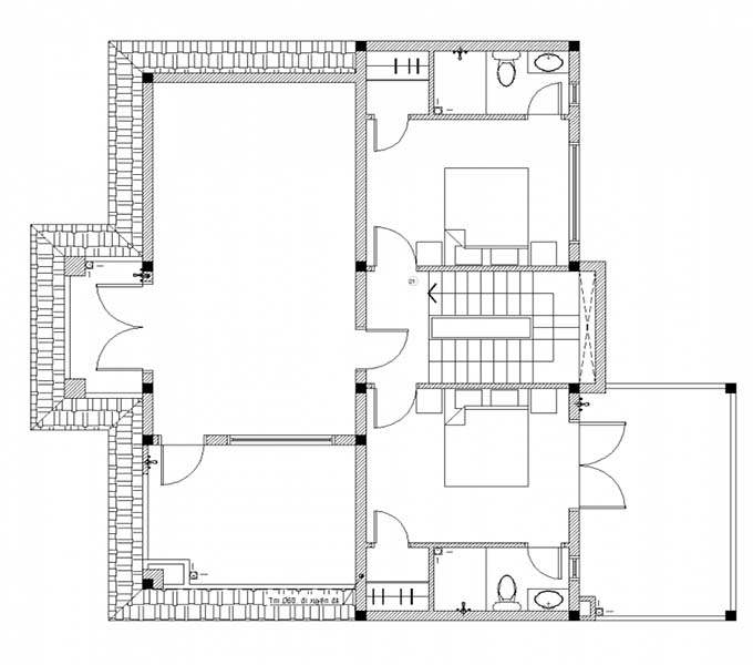 Công năng tầng 2-Thiết kế biệt thự 2 tầng tại Gia Lâm