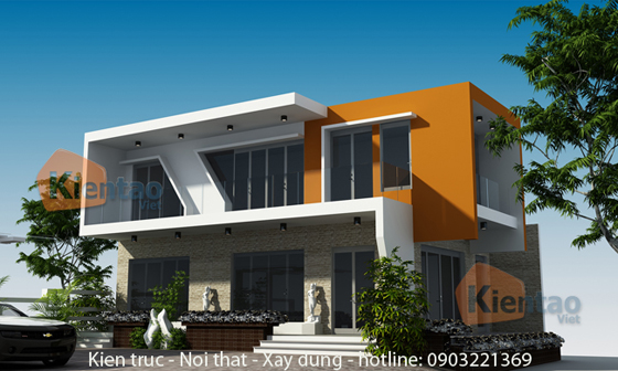 Biệt thự đẹp 95m2 tại sơn tây hà nội - phối cảnh 2