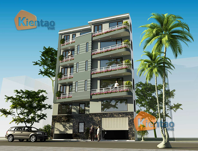 Chung cư mini 5 tầng đẹp 10.8mx10.7m có gác lửng tại tây hồ hà nội- Phối cảnh 03