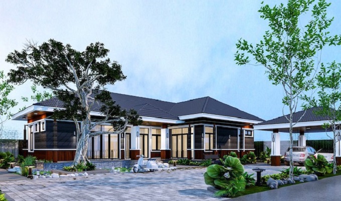 biệt thự nhà vườn 1 tầng giá rẻ