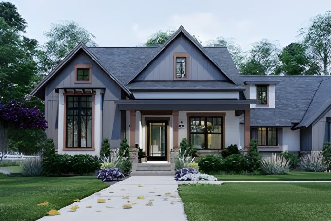 nhà 1 tầng cổ điển