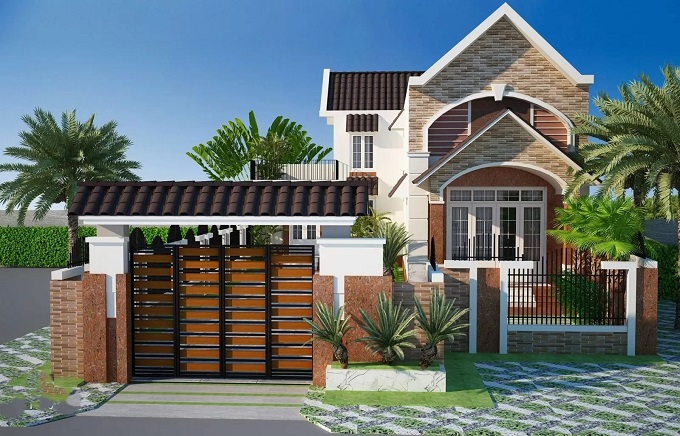 nhà 1 tầng 4 phòng ngủ 1 phòng thờ